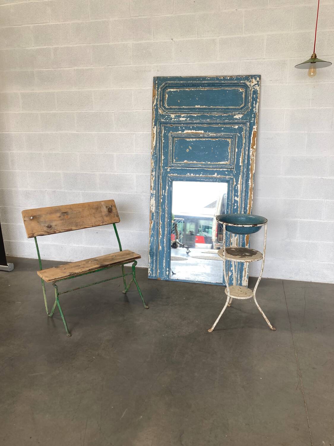 Old fireplace mirror