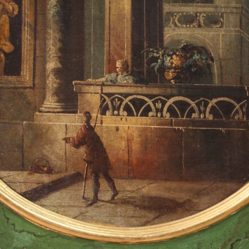 Peinture italienne Caprice architectural du XVIIIe siècle
