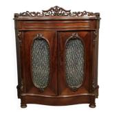 Curved display case from the Napoleon III period in mahogany circa 1850