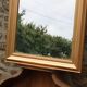 Vintage champagne gold wooden mirror – Louis-Philippe style – 86 × 62 cm