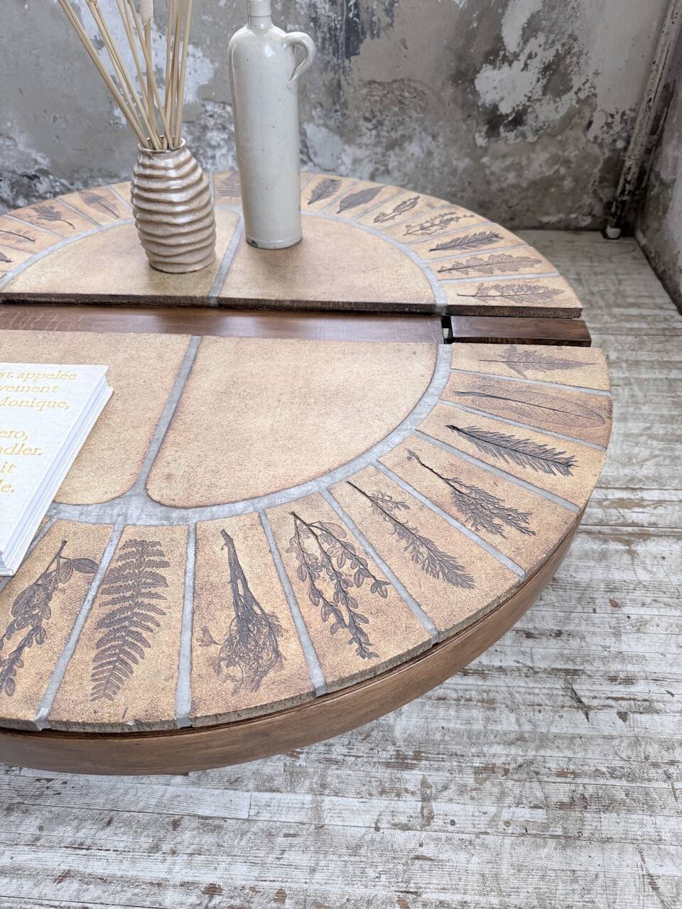 Table basse Roger Capron « grain de café »