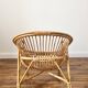 fauteuil en rotin vintage