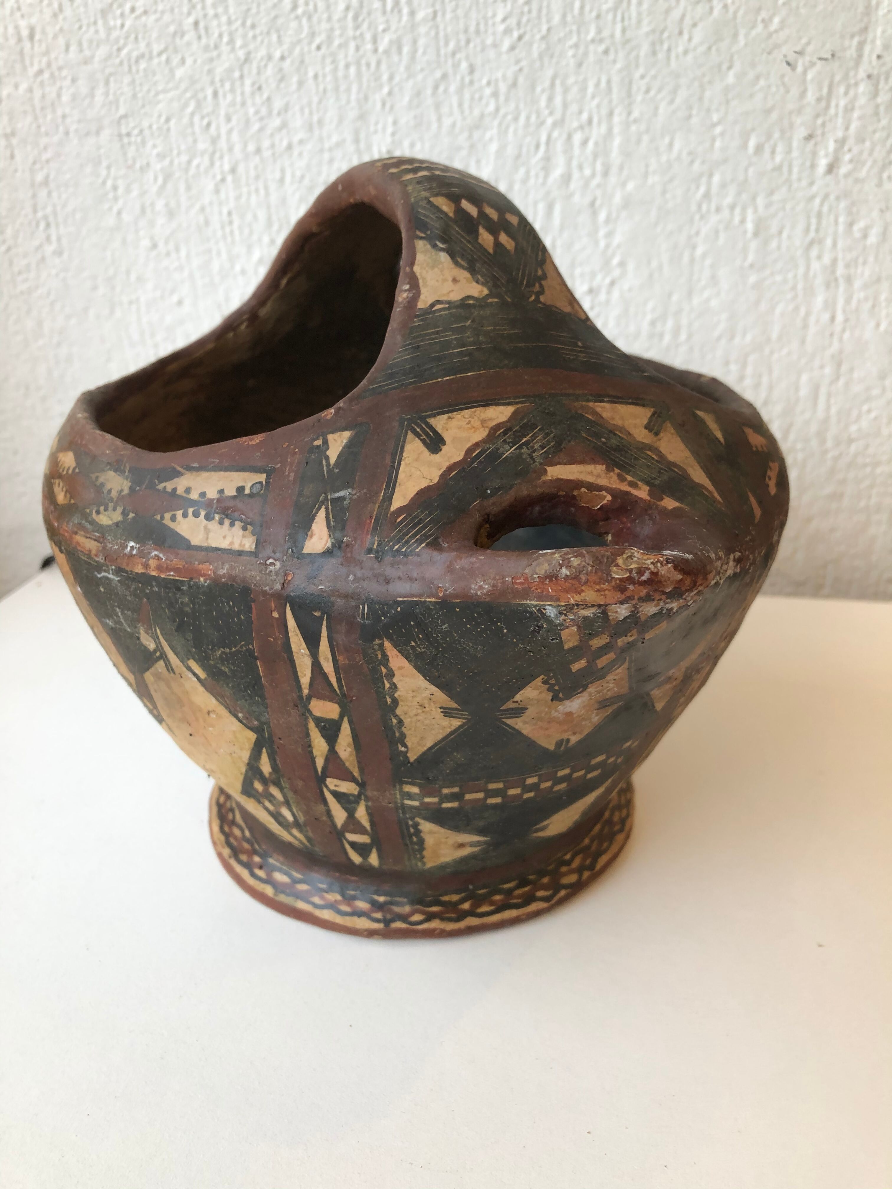 Pottery or Kabyle jug. Algeria around 1950 . Ethnic Popular Art