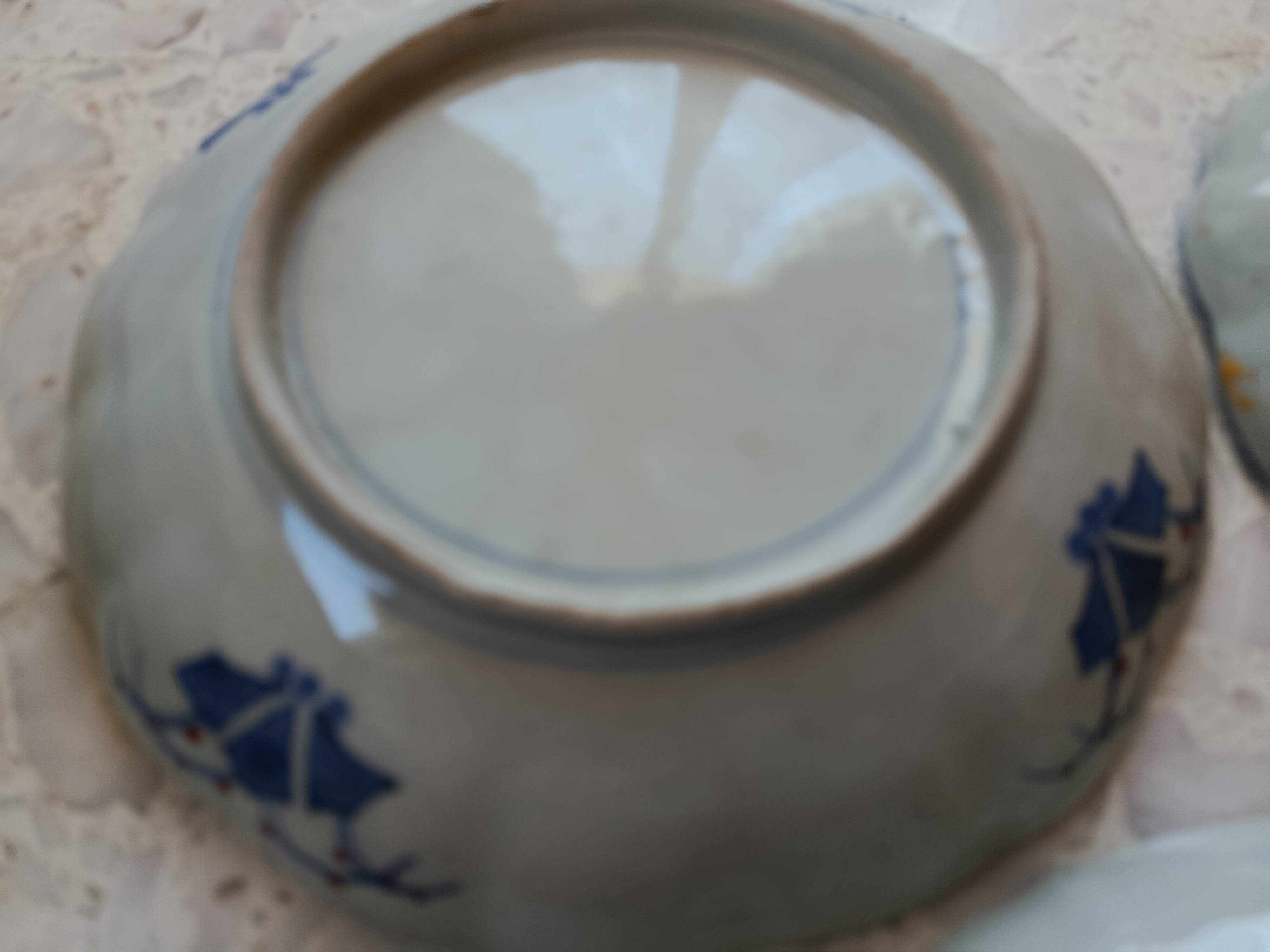 5 IMARI PLATES JAPAN 19th century scalloped floral motifs, FUKI CHOSHUN Arita