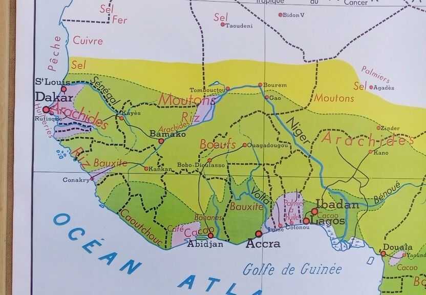School poster rossignol montmorillon map west central africa n°21-22