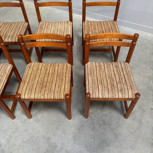 Set of 8 vintage Asko dining chairs, Finland 1960s