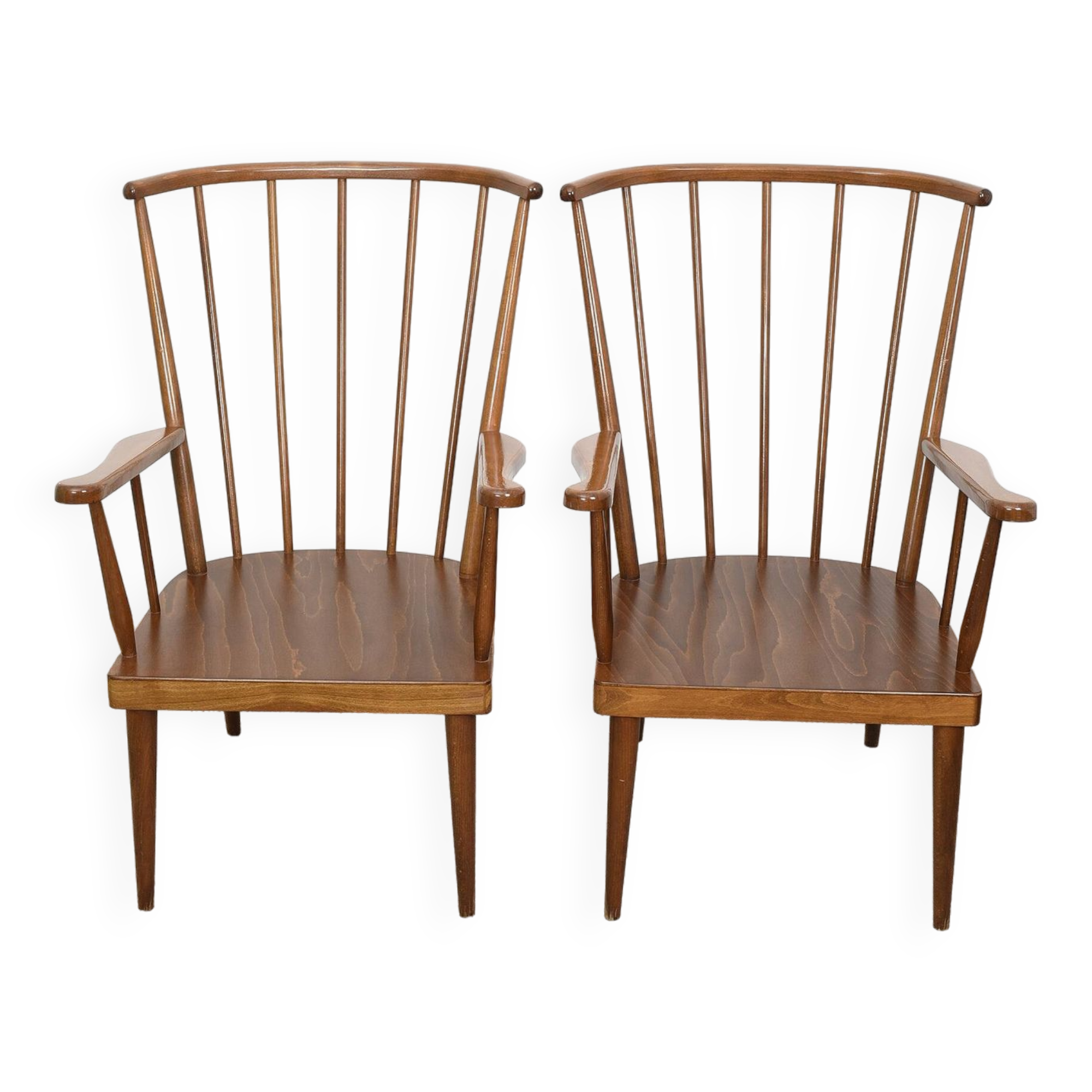 Fan armchairs signed armchair baumann