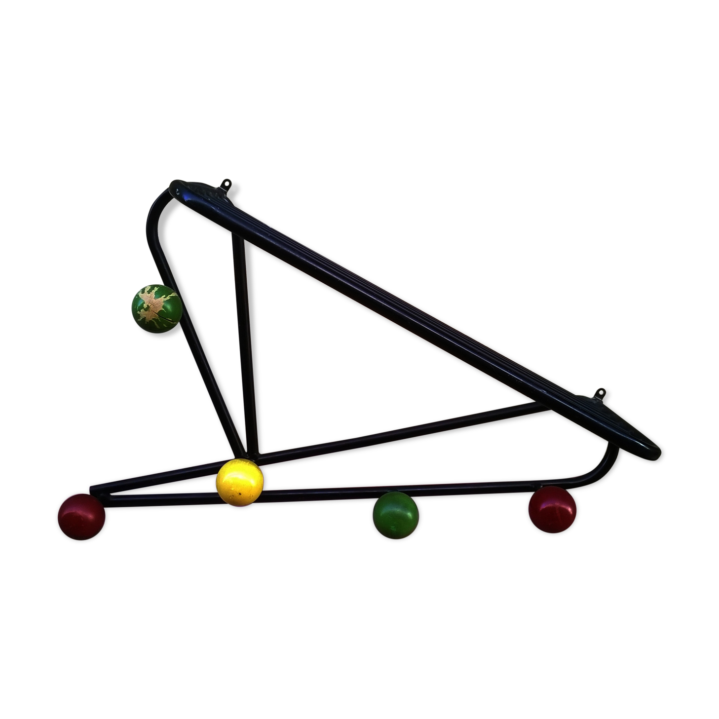 Portemanteau boules multicolores vintage
