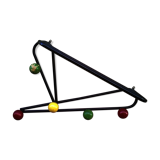 Vintage multicolored ball coat holder