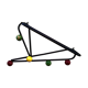 Portemanteau boules multicolores vintage