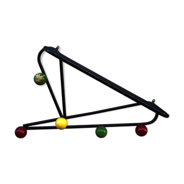 Portemanteau boules multicolores vintage