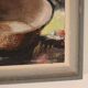 Huile sur toile suédoise originale vintage – nature morte avec vase et fleurs