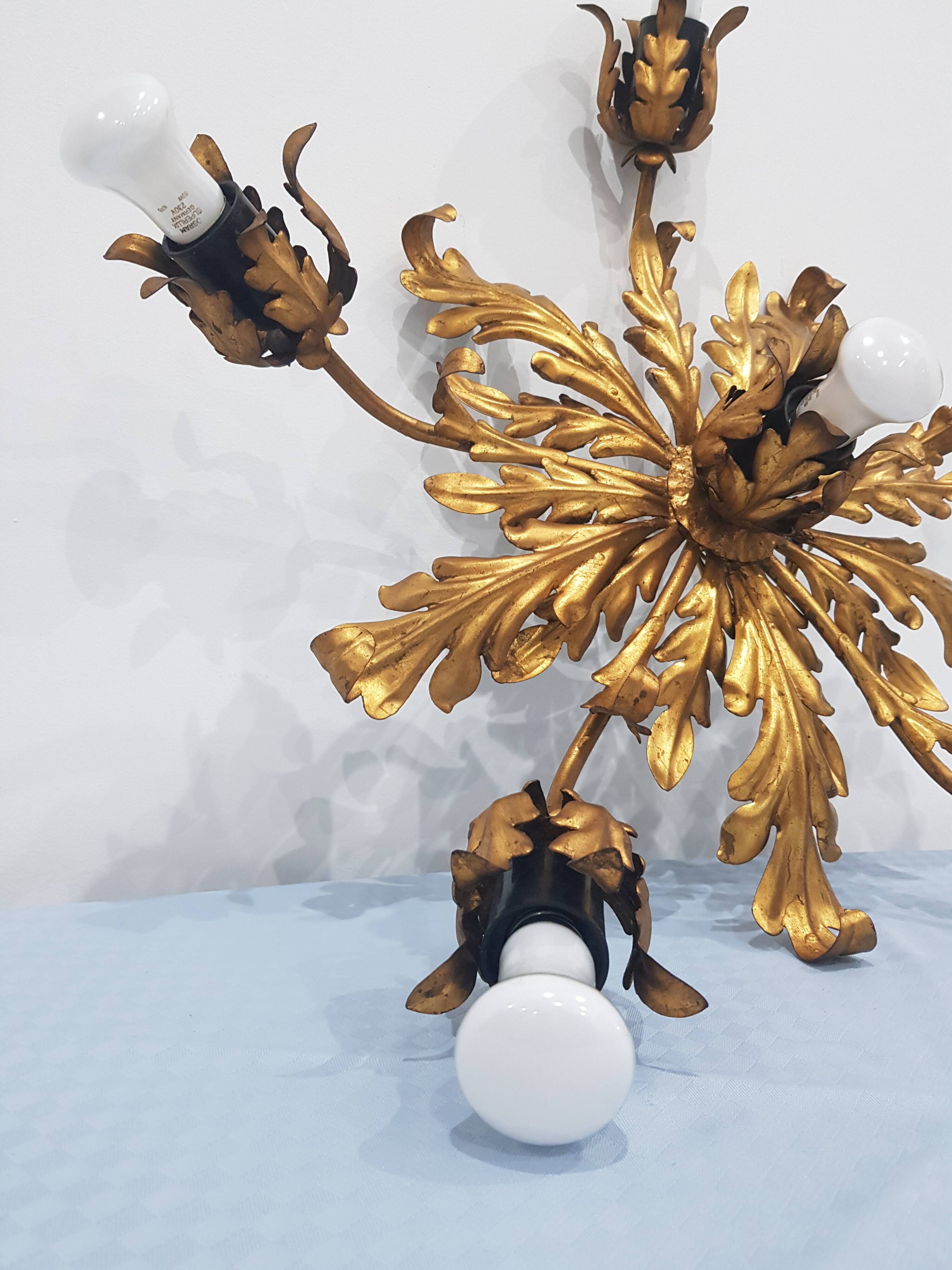 Ceiling lamp, Hans Kogl, Germany, 1960s, Hollywood Regency