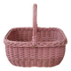 Panier en rotin rose