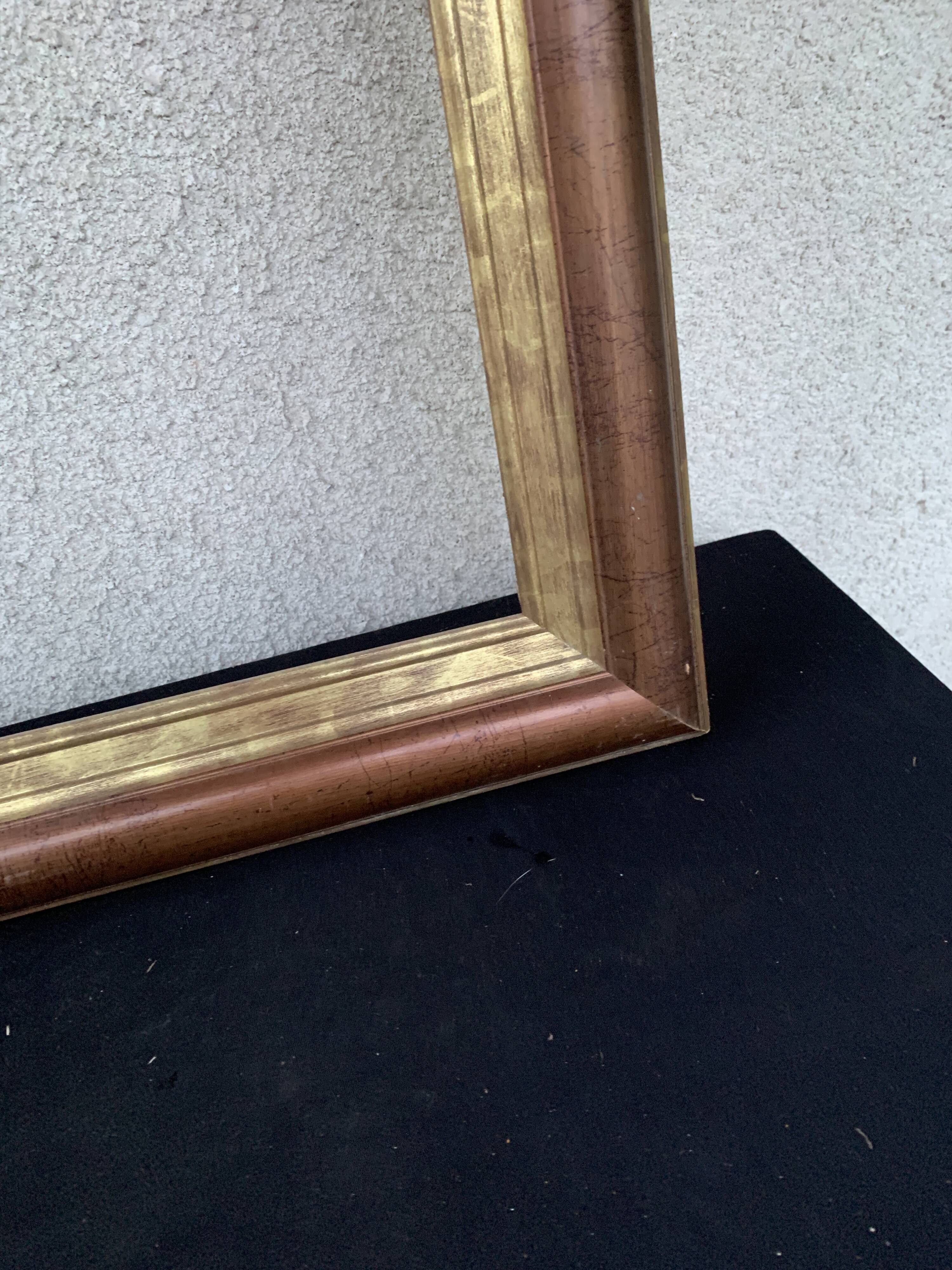 Antique style rectangular wooden frame 62 x 53 cm