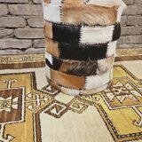 Patchwork pouf or stool from the 1980s