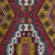 Antique turkish rug handwoven wool rug 140 x 390 cm