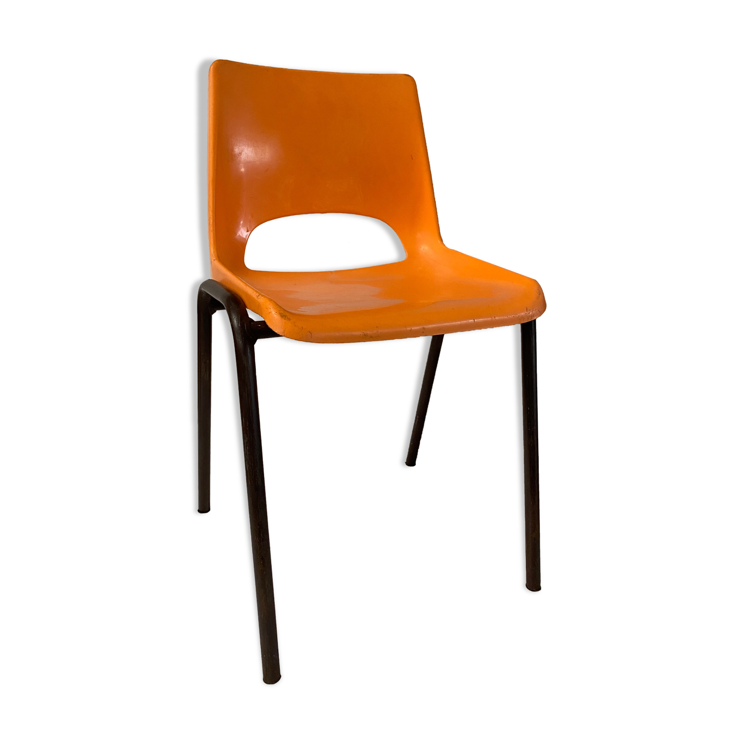 Vintage plastic orange plastic children's chair