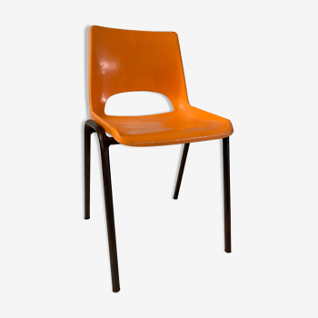 Chaise enfant vintage plastique orange