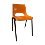 Vintage plastic orange plastic children's chair
