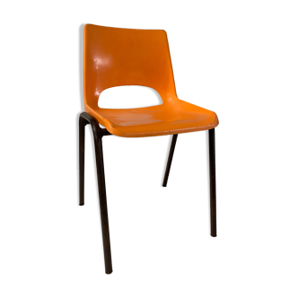 Chaise enfant vintage plastique orange