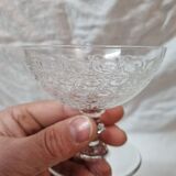Baccarat crystal champagne glass, Rohan model, 1920