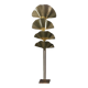 Ginko biloba floor lamp in brass leaves
