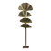 Ginko biloba floor lamp in brass leaves