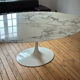 Saarinen Knoll oval marble table + 4 Tulip chairs — certified set