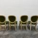 4 studded Louis XVI medallion chairs
