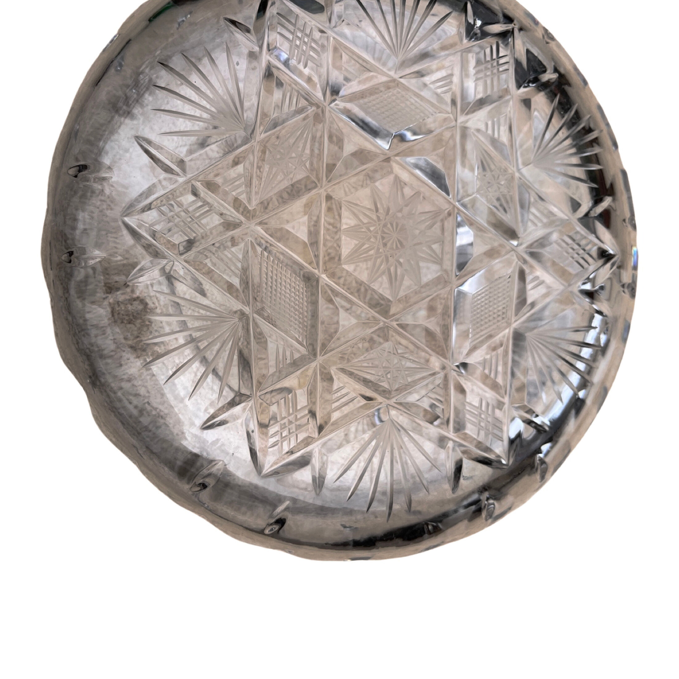 Large crystal ashtray of Huta Szkła Julia, Poland, 1980s.