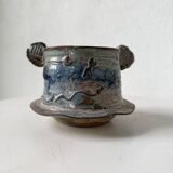 Yvon Gauchot ceramic bowl with handles