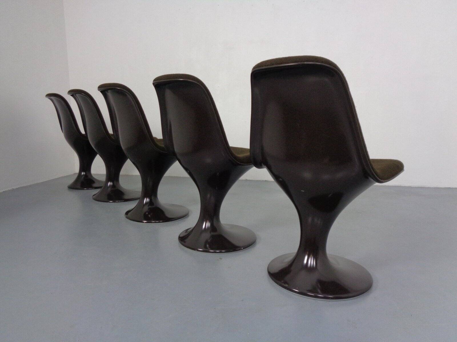 Orbit Chairs by Farner & Grunder for Herman Miller, 1970s, Set of 5