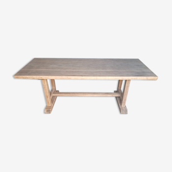 Farmhouse table / countryside natural solid wood