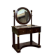 Empire hairdresser from the 19th century in mahogany with a marble top.