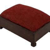 Pouf Art Déco design des années 30, tabouret minimaliste modèle bas.