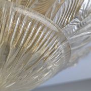 Barovier & Toso Foglia d’Oro Murano ceiling lamp, Italy, 1980s