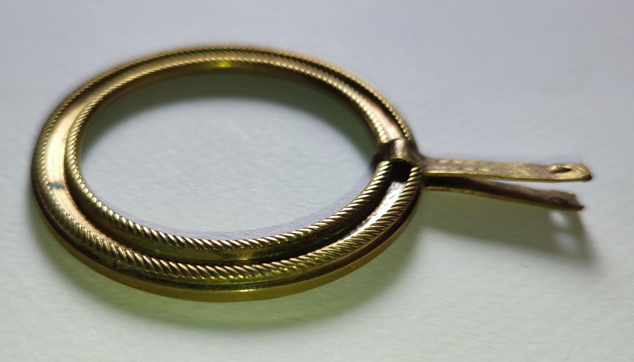 Anneau à tirer second-Empire en bronze