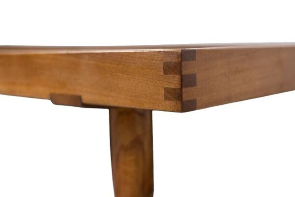 Pierre Chapo. Lit en chêne blond modèle « Godot ». Années 1960.