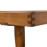 Pierre Chapo. “Godot” model blond oak bed. 1960s.