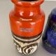 Set of Four Vintage Pottery Fat Lava Vases Made by Scheurich, Germany, 1970s