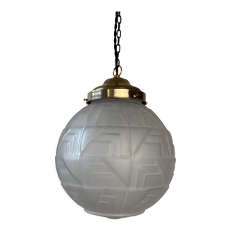 Ancienne suspension lampe art-deco