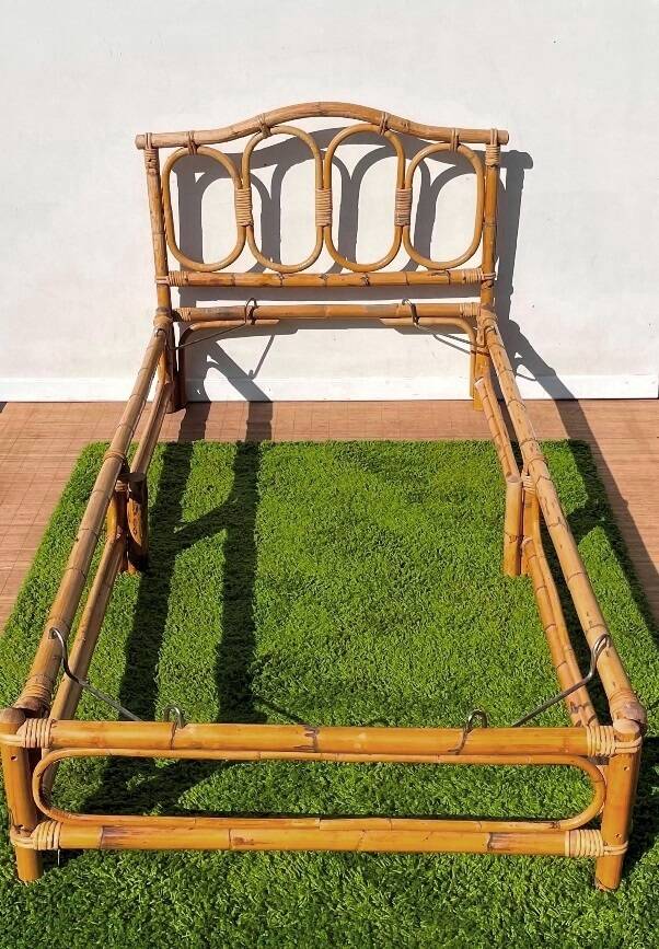 Bamboo lamp Manou. Vintage 70s.