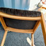 6 chaises ancienne vintage design scandinave pieds compas