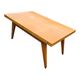 Table basse transformable scandinave en bois clair, années 60