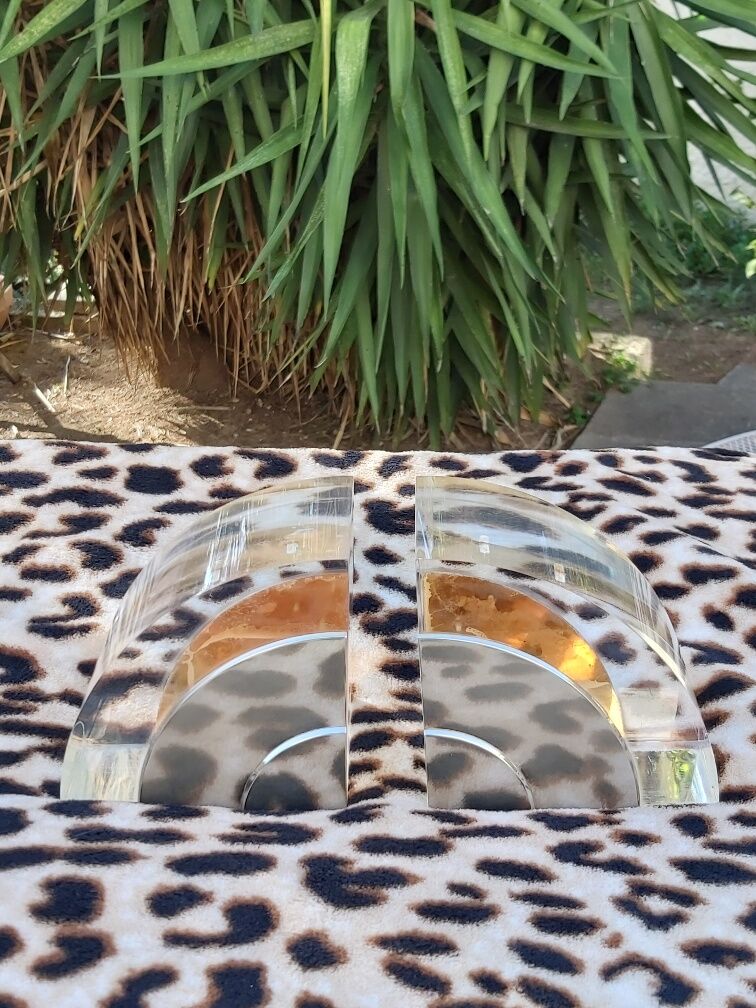 Plexi chrome metal bookends in the 70s