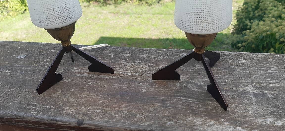 Duo de lampes de chevet vintage