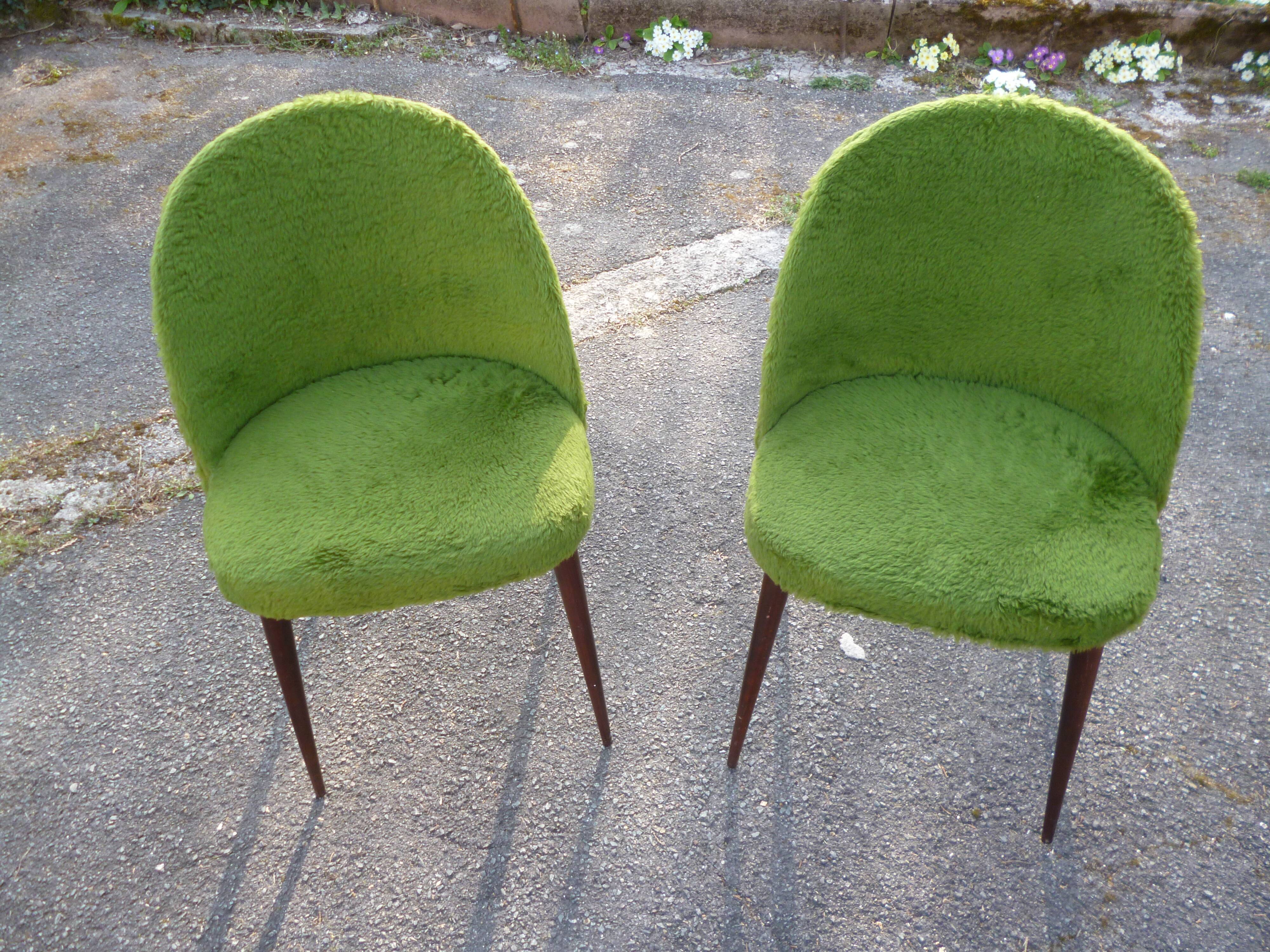 Paire de chaise moumoutte