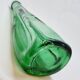 Old Large Pressed Molded Green Crushed Distorted Glass Bottle