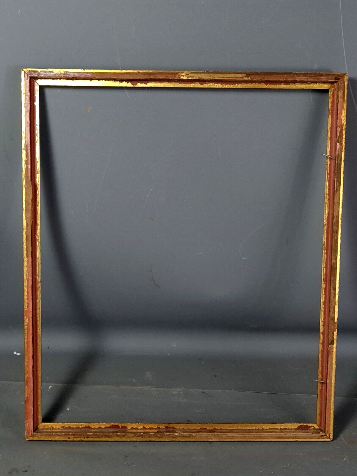 Old frame way bamboo gilded wood gold leaf 45x38 foliage 43x36 cm SB2